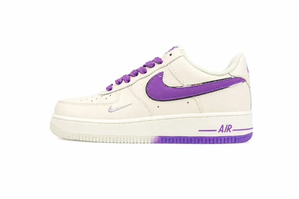Nike Air Force 1 Low White Purple Mini Swoosh