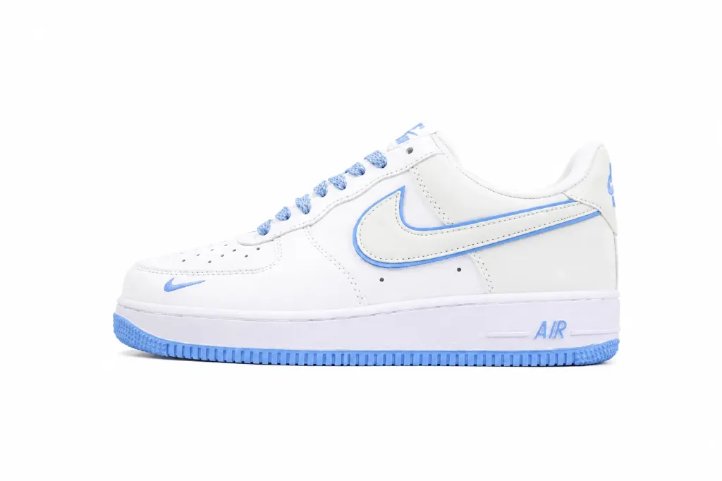Nike Air Force 1 Low '07 White University Blue Mini Swoosh. (34)
