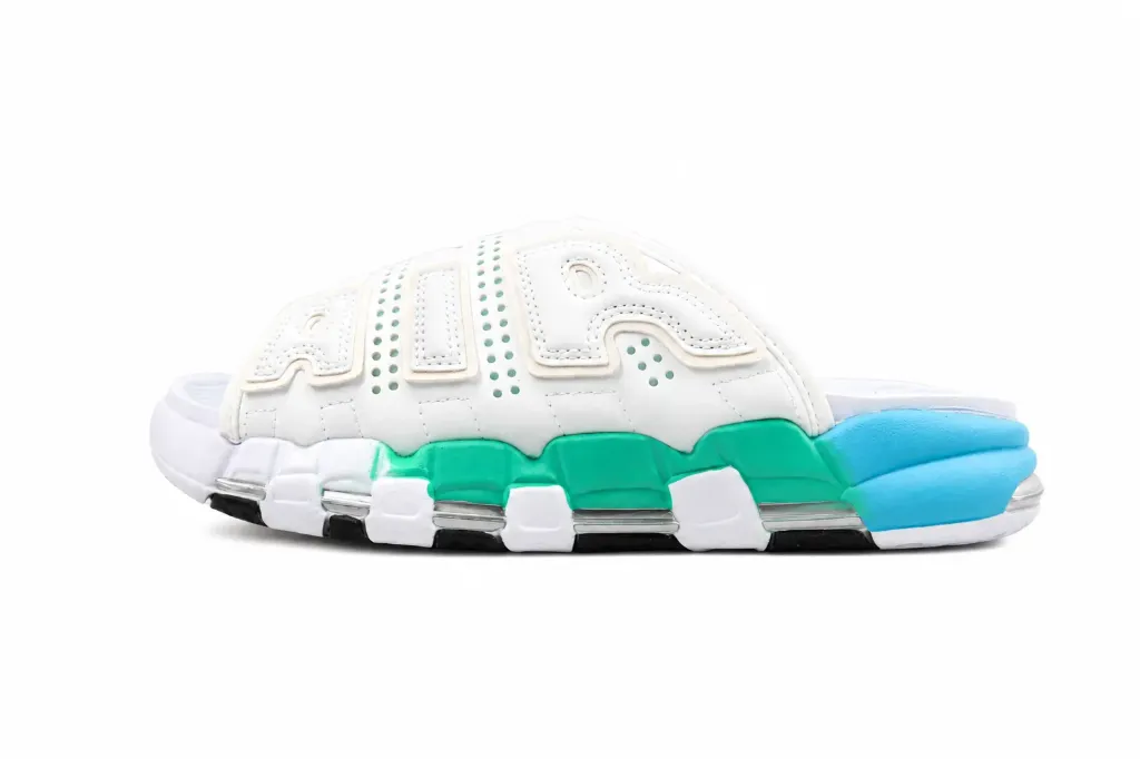 Nike Air More Uptempo Slide White Hyper Turquoise