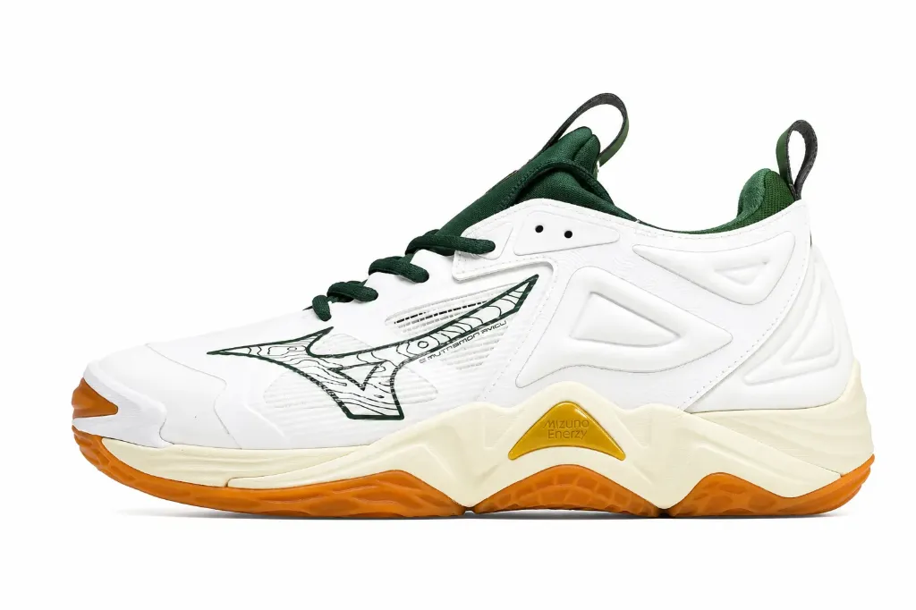 Mizuno Wave Momentum 3 White / Dark Green / Gum