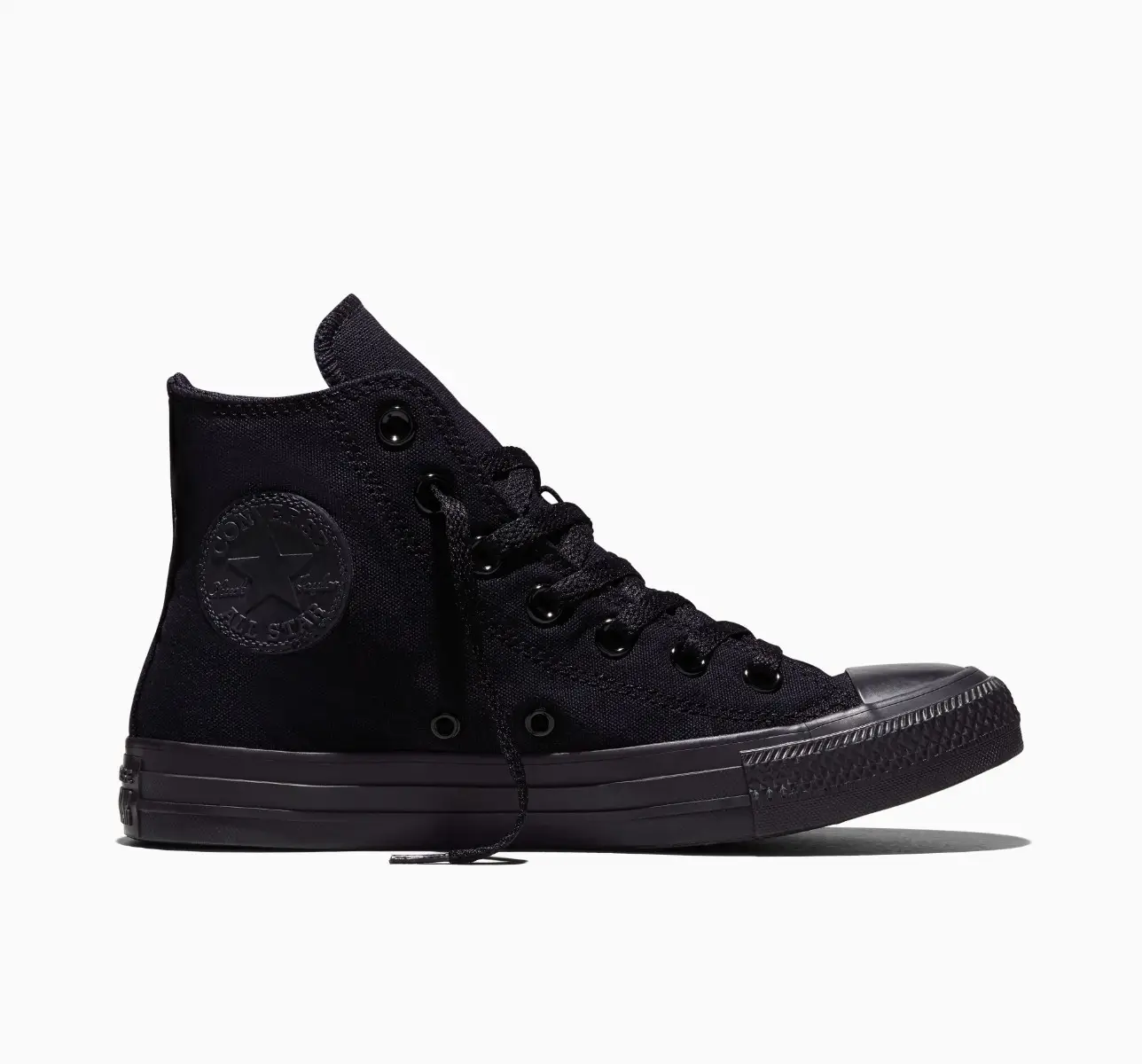 Chuck Taylor All Star Monochrome Canvas Cano Alto Preto