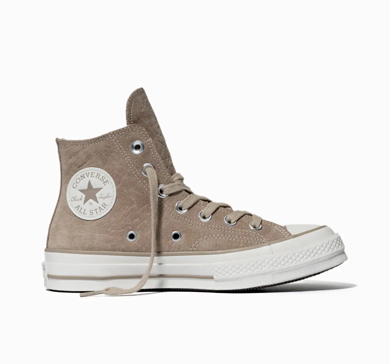 Chuck 70 Suede Cano Alto Bege