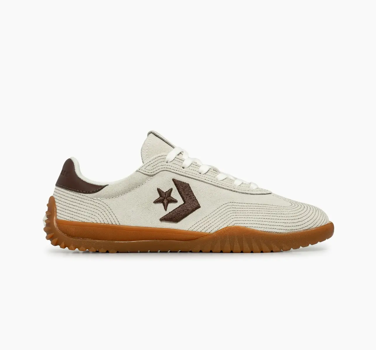 Run Star Trainer Stitched Suede Cano Baixo Bege