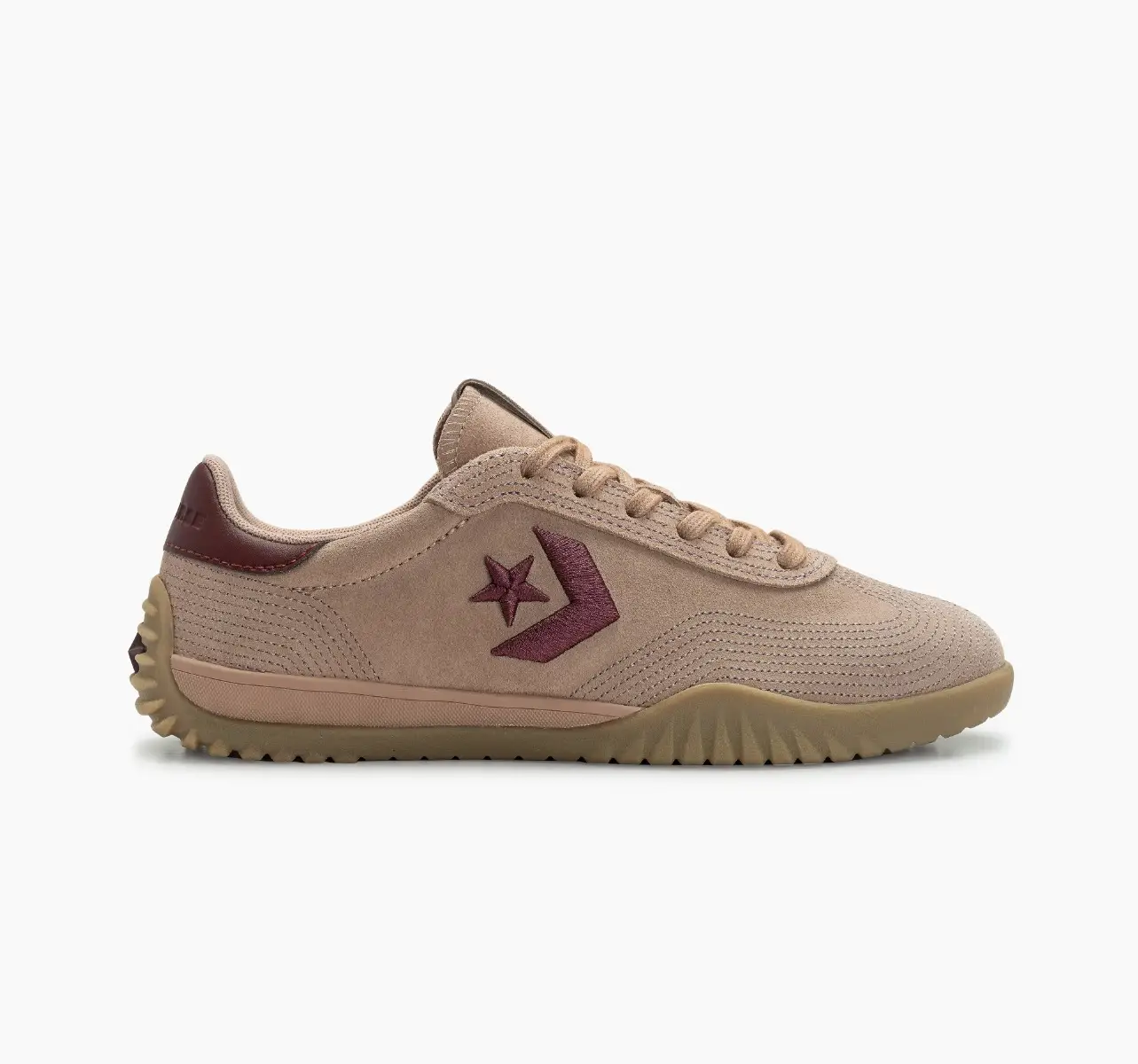 Run Star Trainer Stitched Suede Cano Baixo Rosa