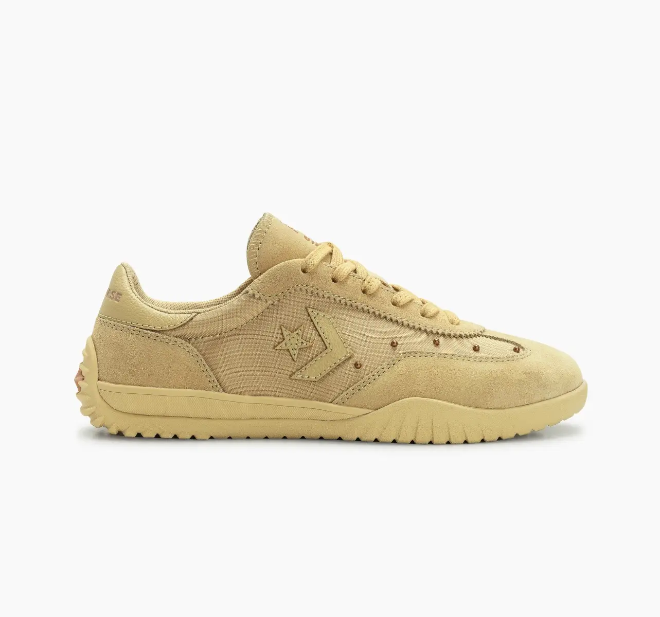 Run Star Trainer Mini Studs Cano Baixo Bege